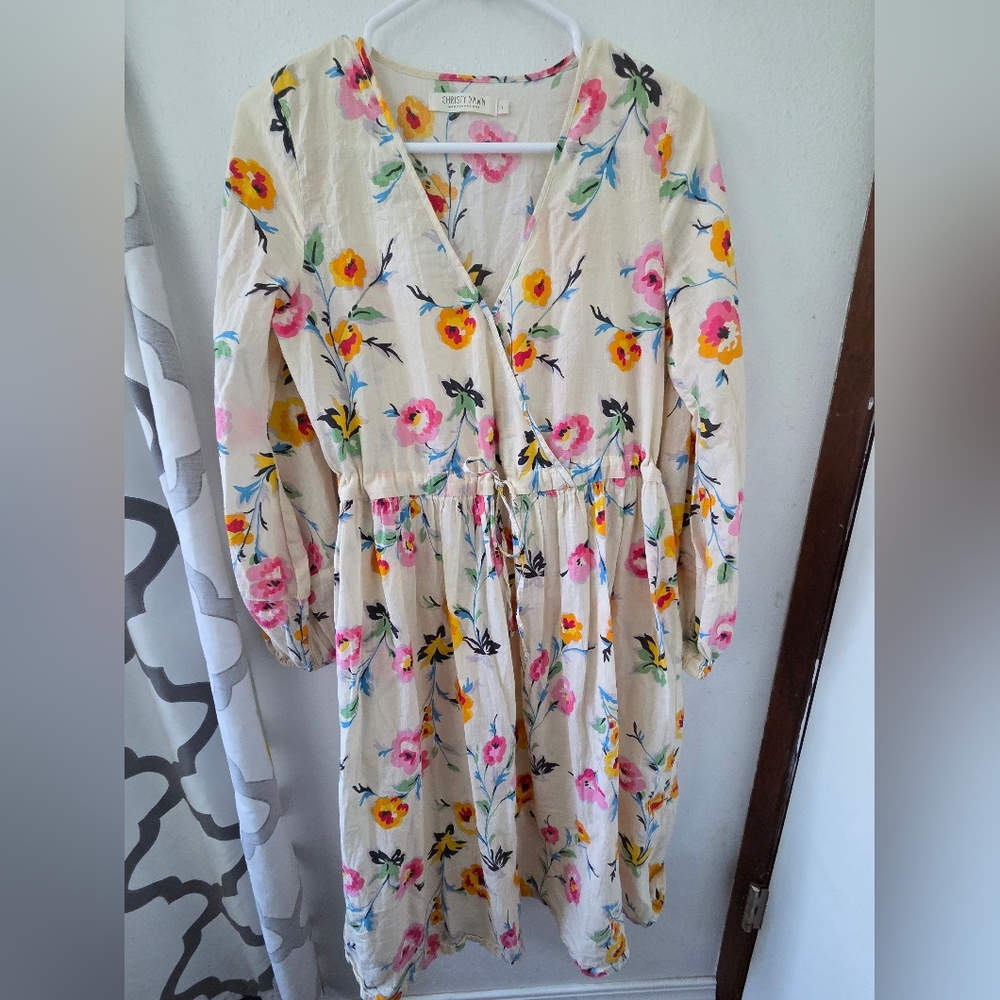 Christy Dawn Wila Desert Floral Small 100% Cotton Long Sleeve Dress